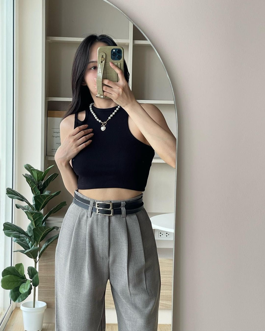 Double Belted Petite Trousers