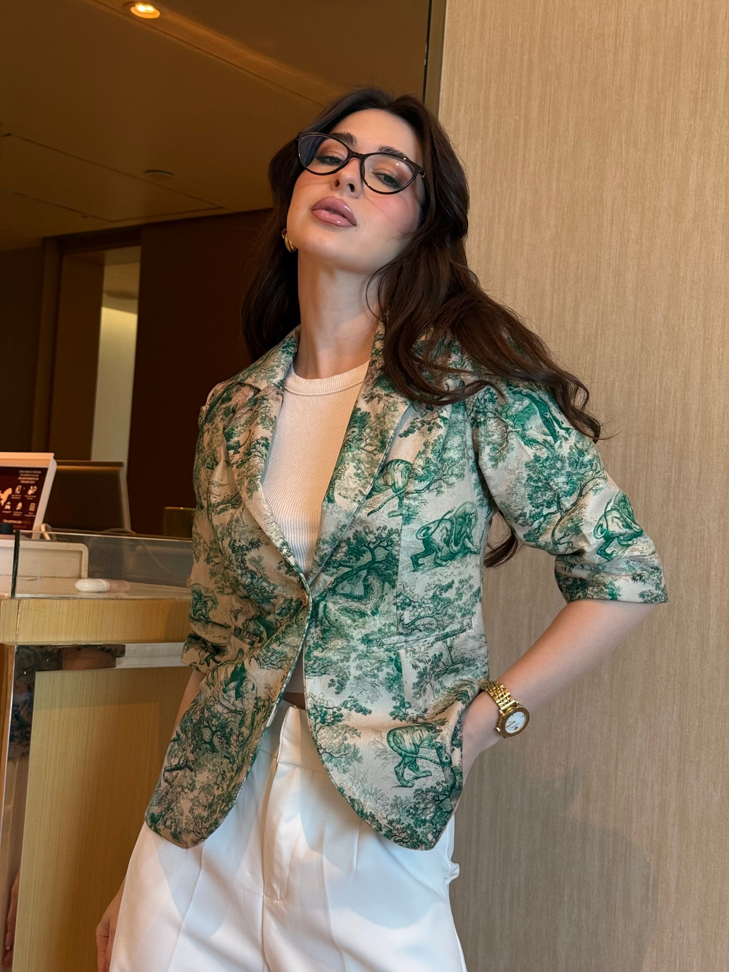 Classic Velvet 3/4th Sleeve Blazer