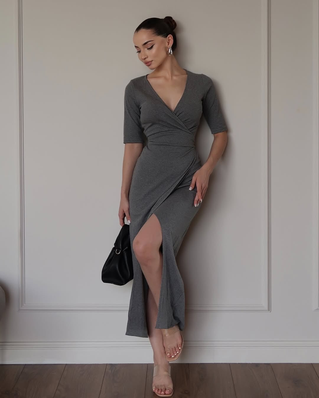 Wrap Around Midi Dress
