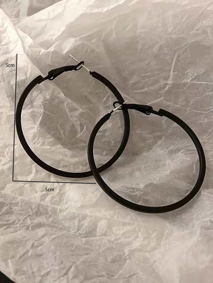 Minimalist Black Matte Hoops