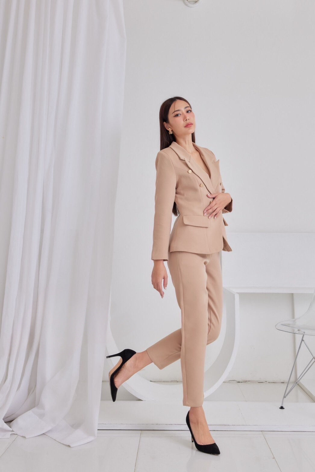 Formal Double Breasted Blazer With Pants