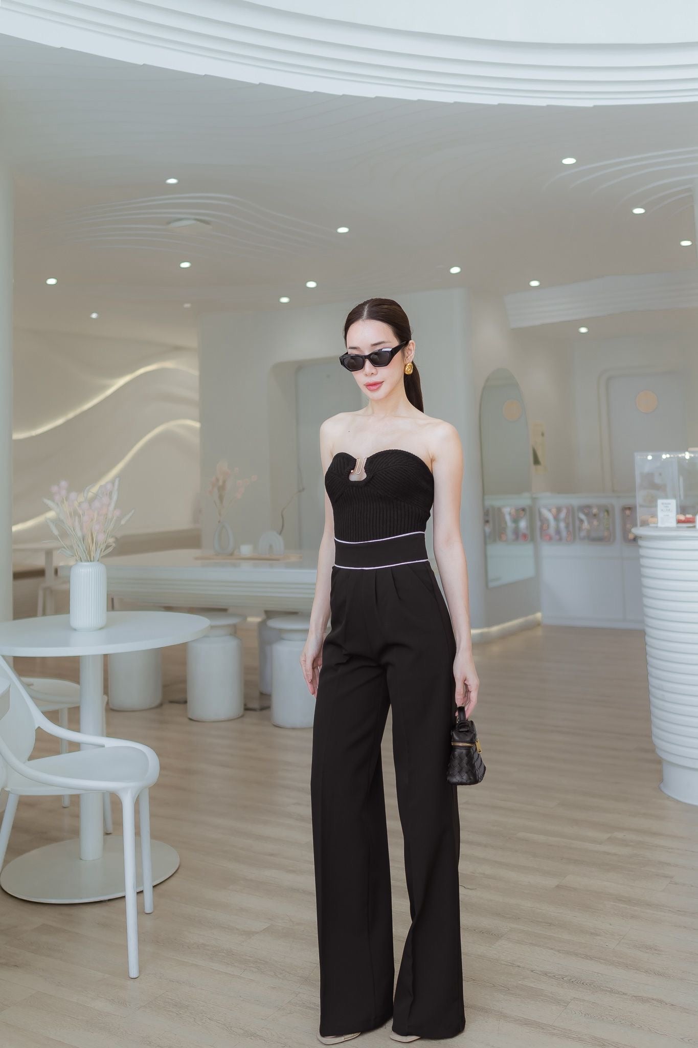 Empire Waist Wide Leg Pants