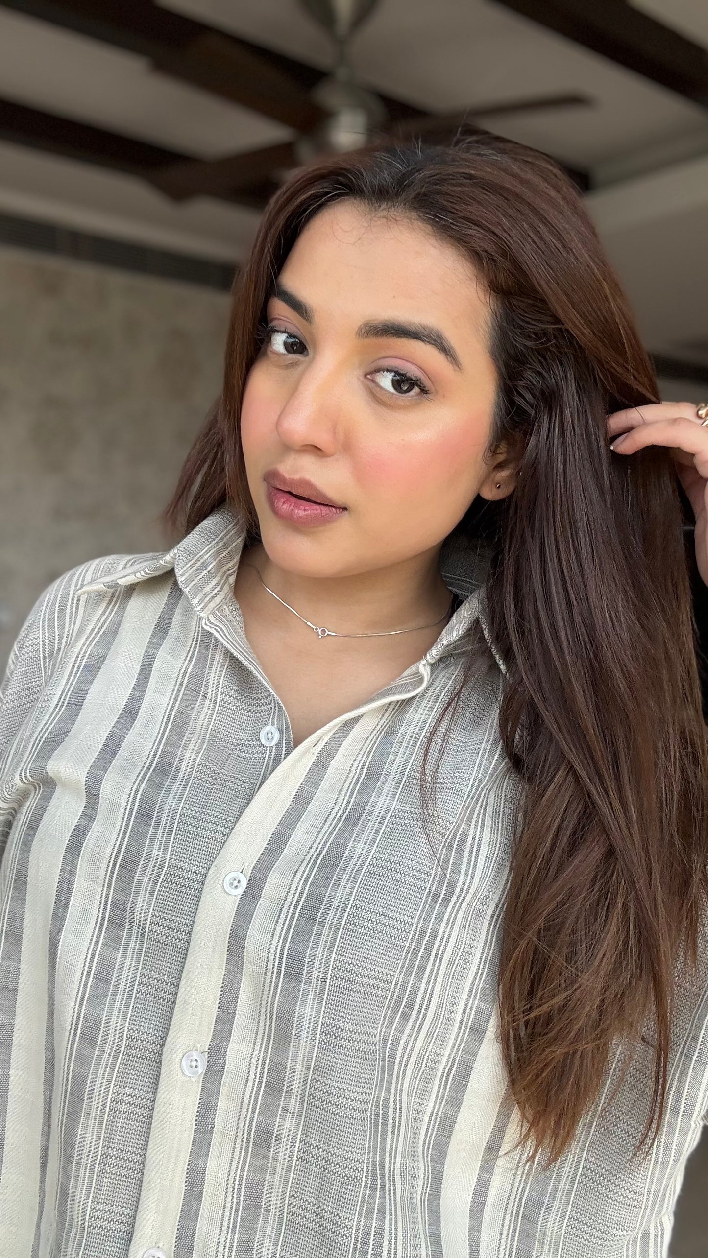 Earthy Oversized Cotton Shirt