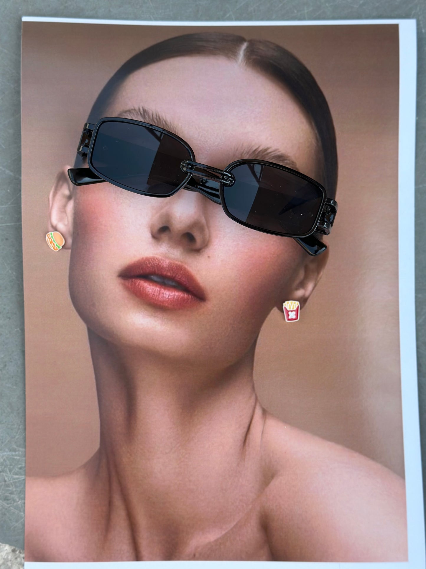 Vintage Framed Rectangle Sunglasses