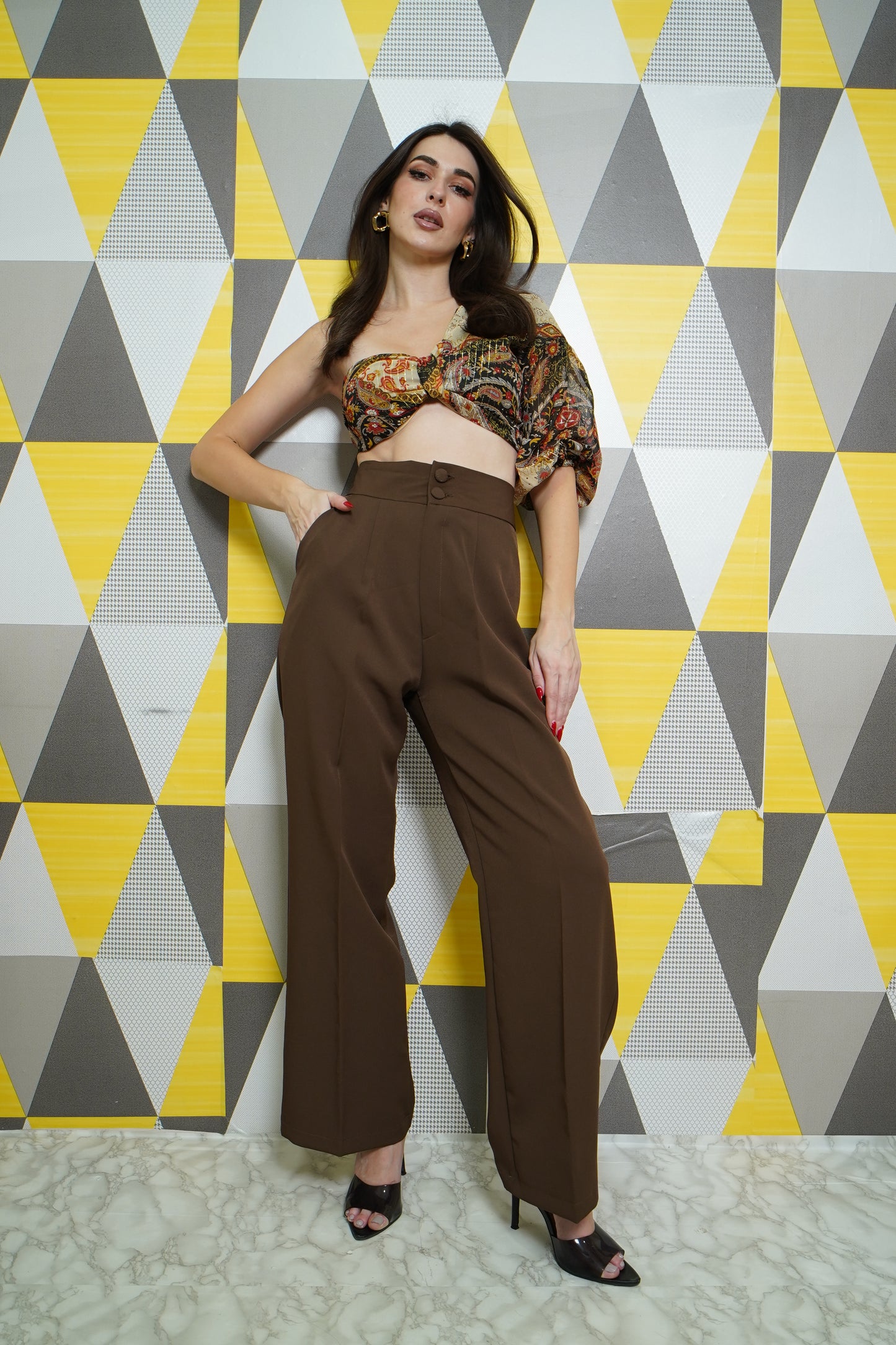 Bohemian Top With Brown Pants