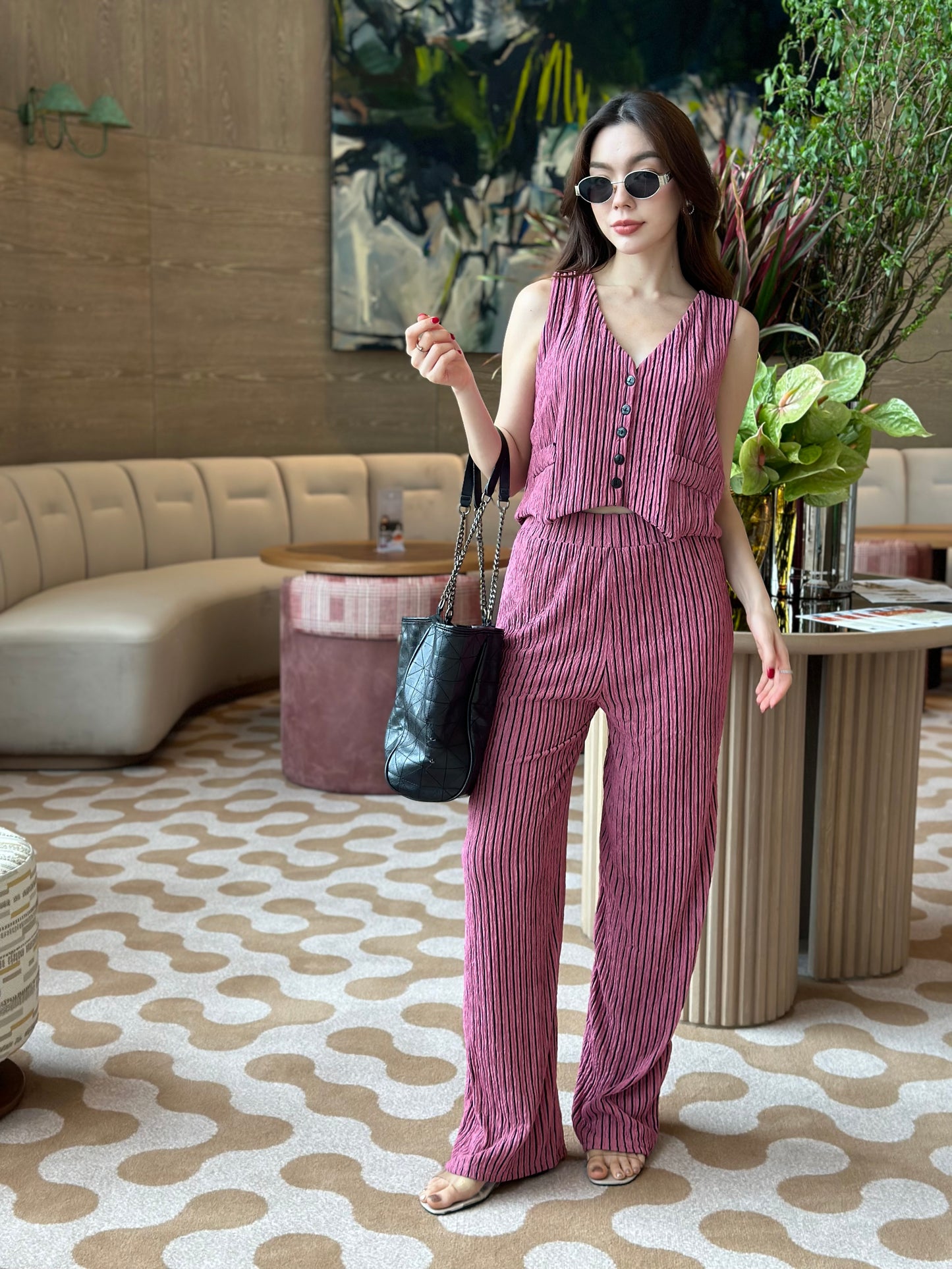 Vintage Stripes Corporate Vest Co-ords