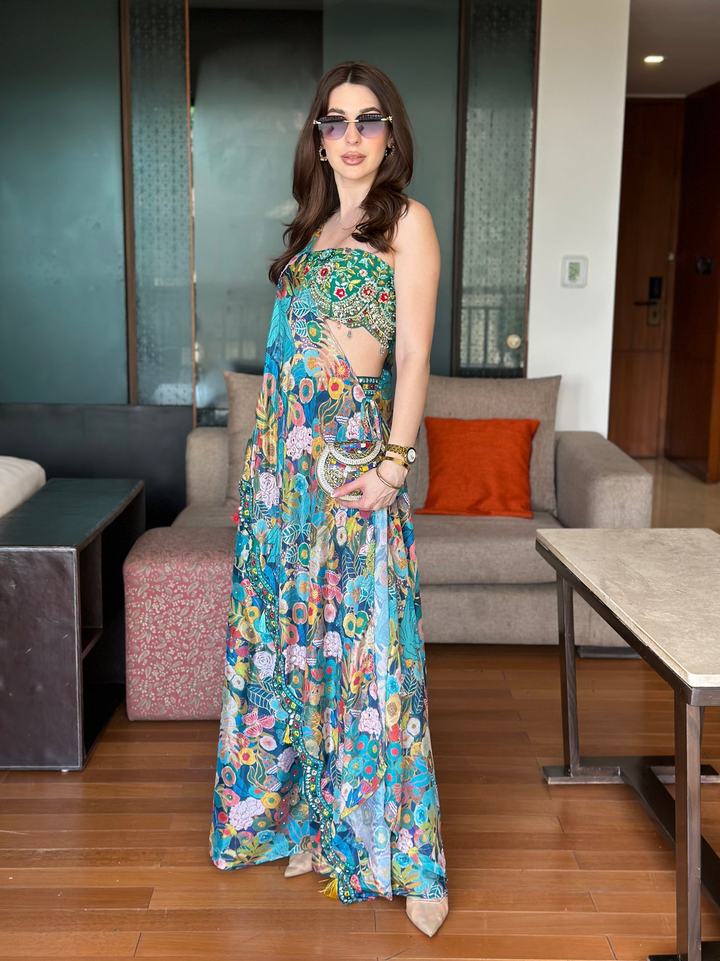 Abstract Printed Festival Fusion Co-ordinates