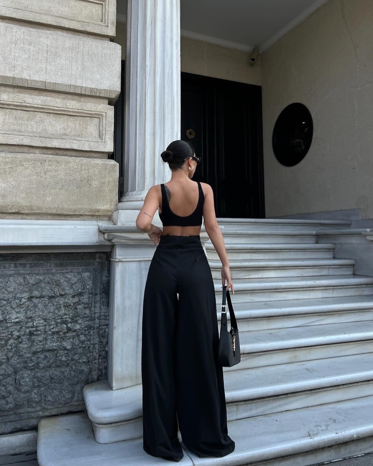 High Waist Black Pants for Women