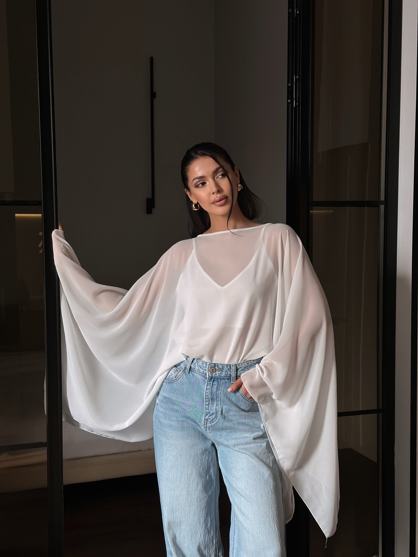 Georgette Cape Top