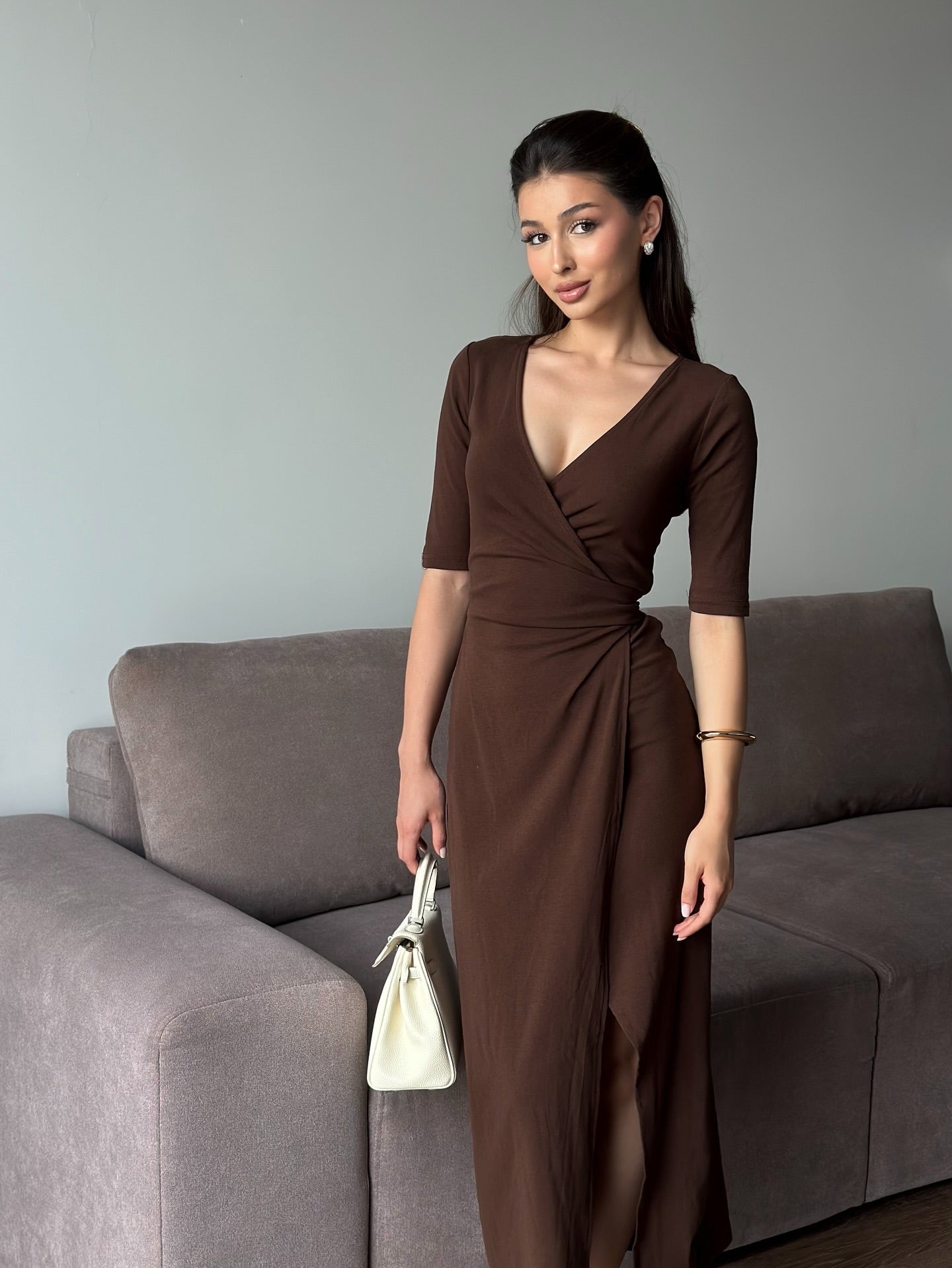 Wrap Around Midi Dress