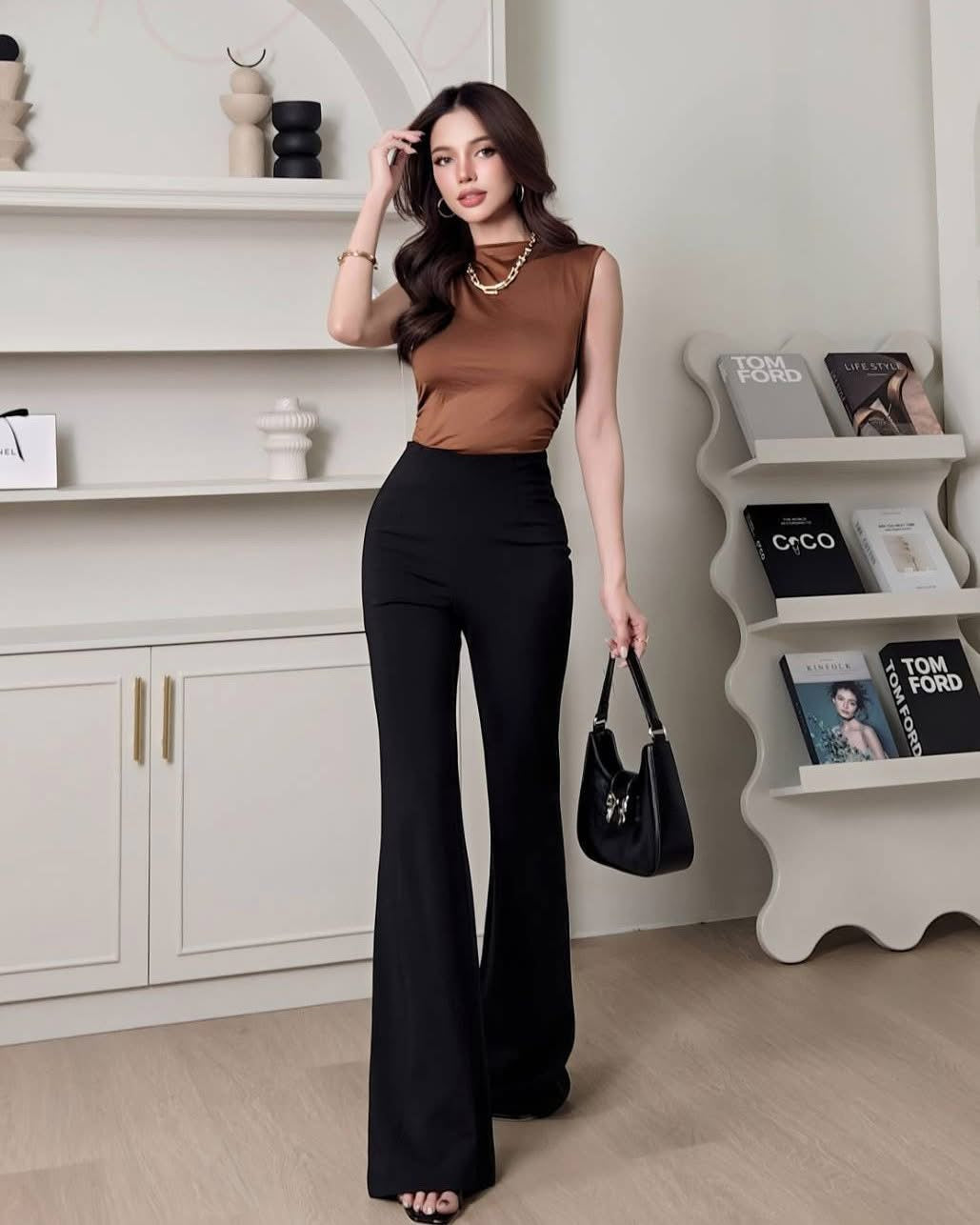 Black Neutral Stretch Pants