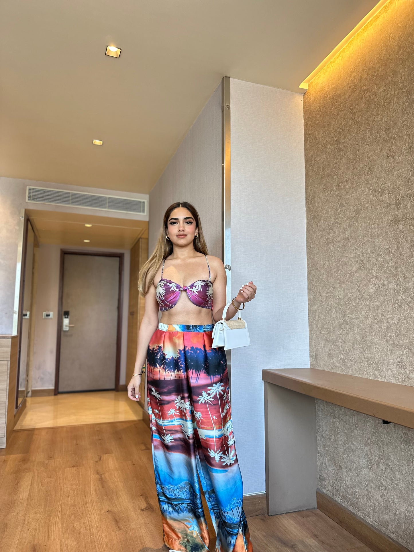 Beach Printed Satin Co-ordinates