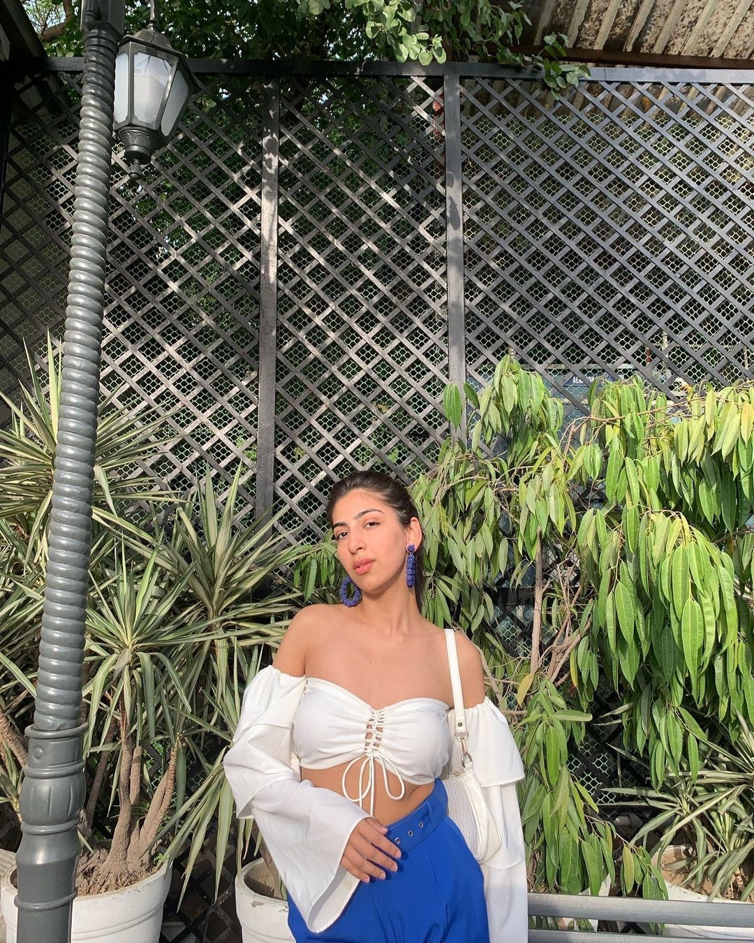Padded Off-Shoulder Front Tie Bustier