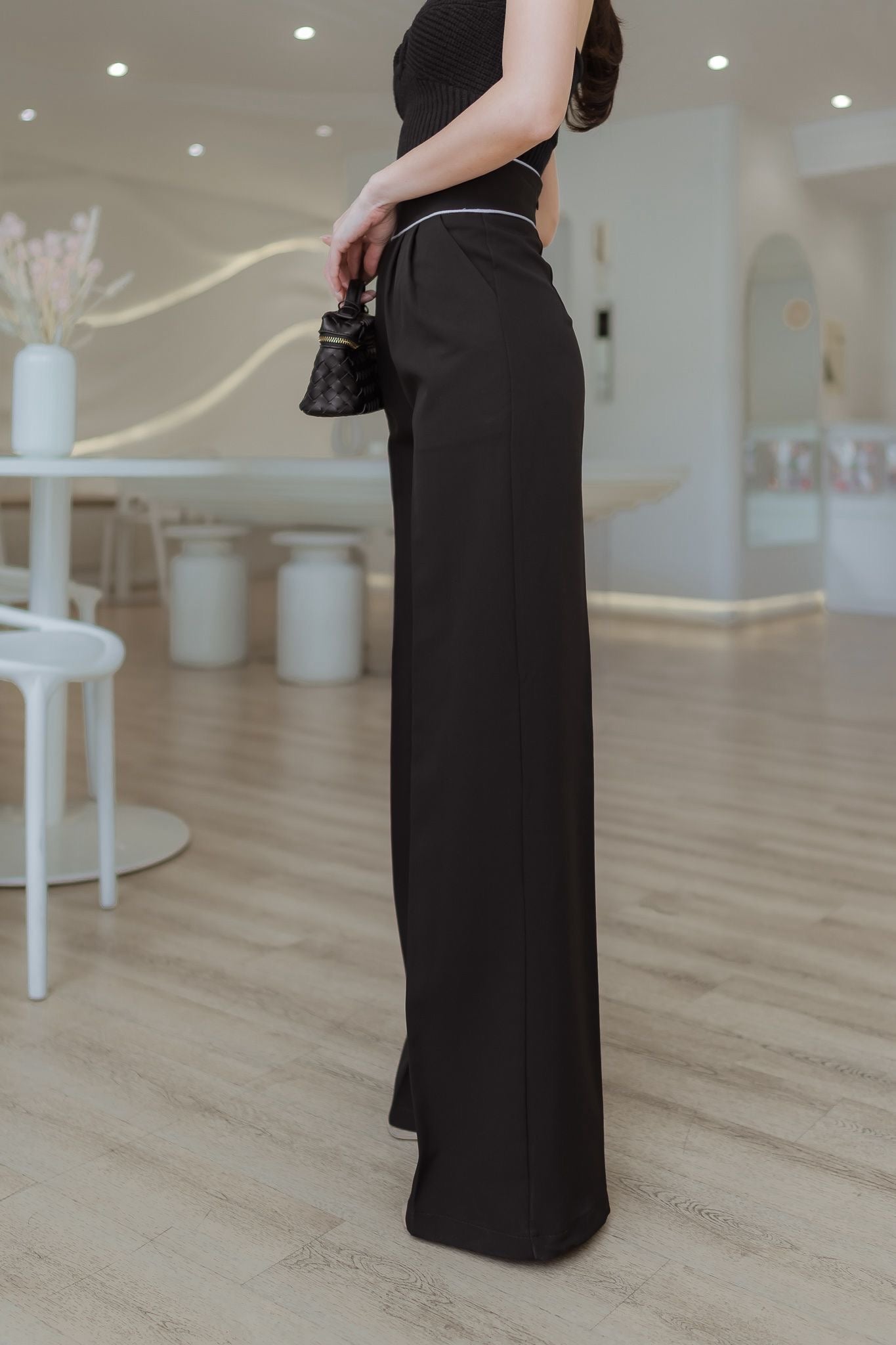Empire Waist Wide Leg Pants
