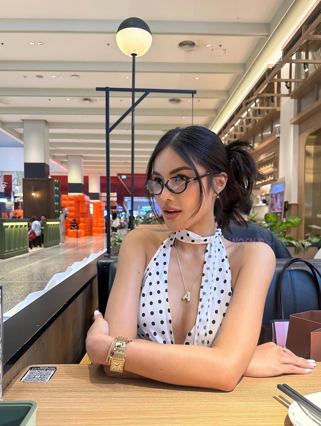 Polka-Dots Halter Neck Top