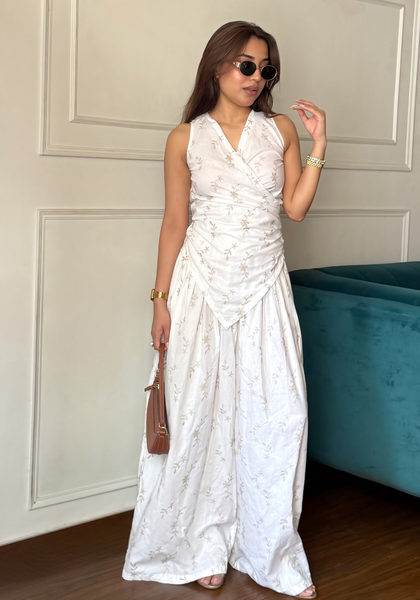 Sophisticated Cotton Embroidered Co-ords