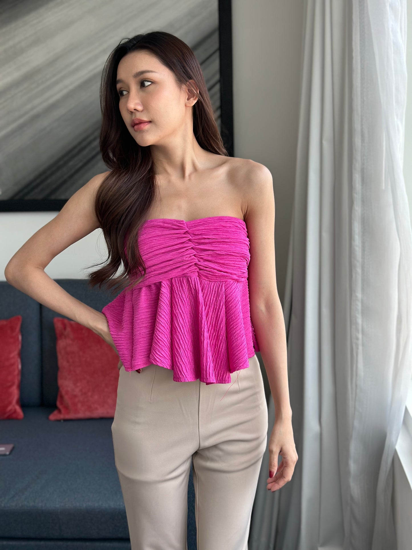 Crinkle Tube Tops