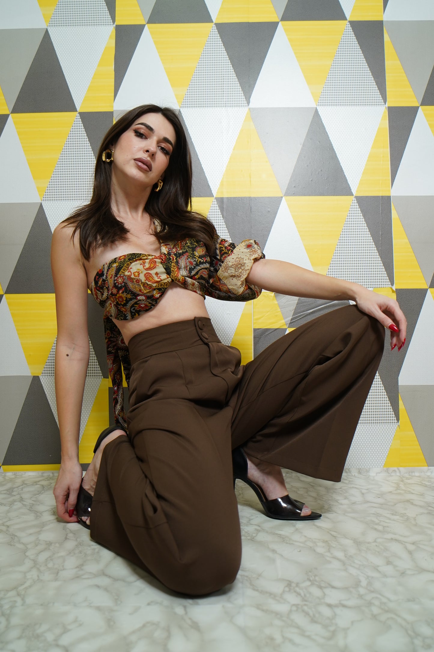 Bohemian Top With Brown Pants