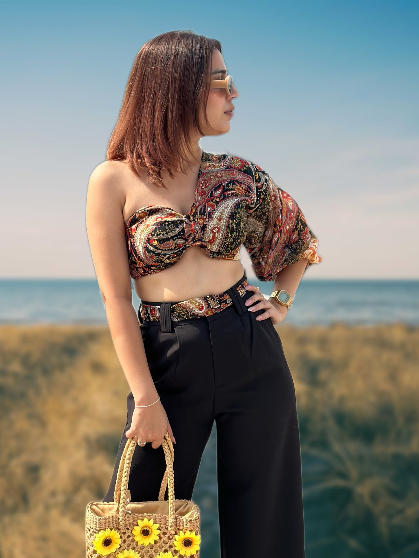 Bohemian Padded One Side Off Top