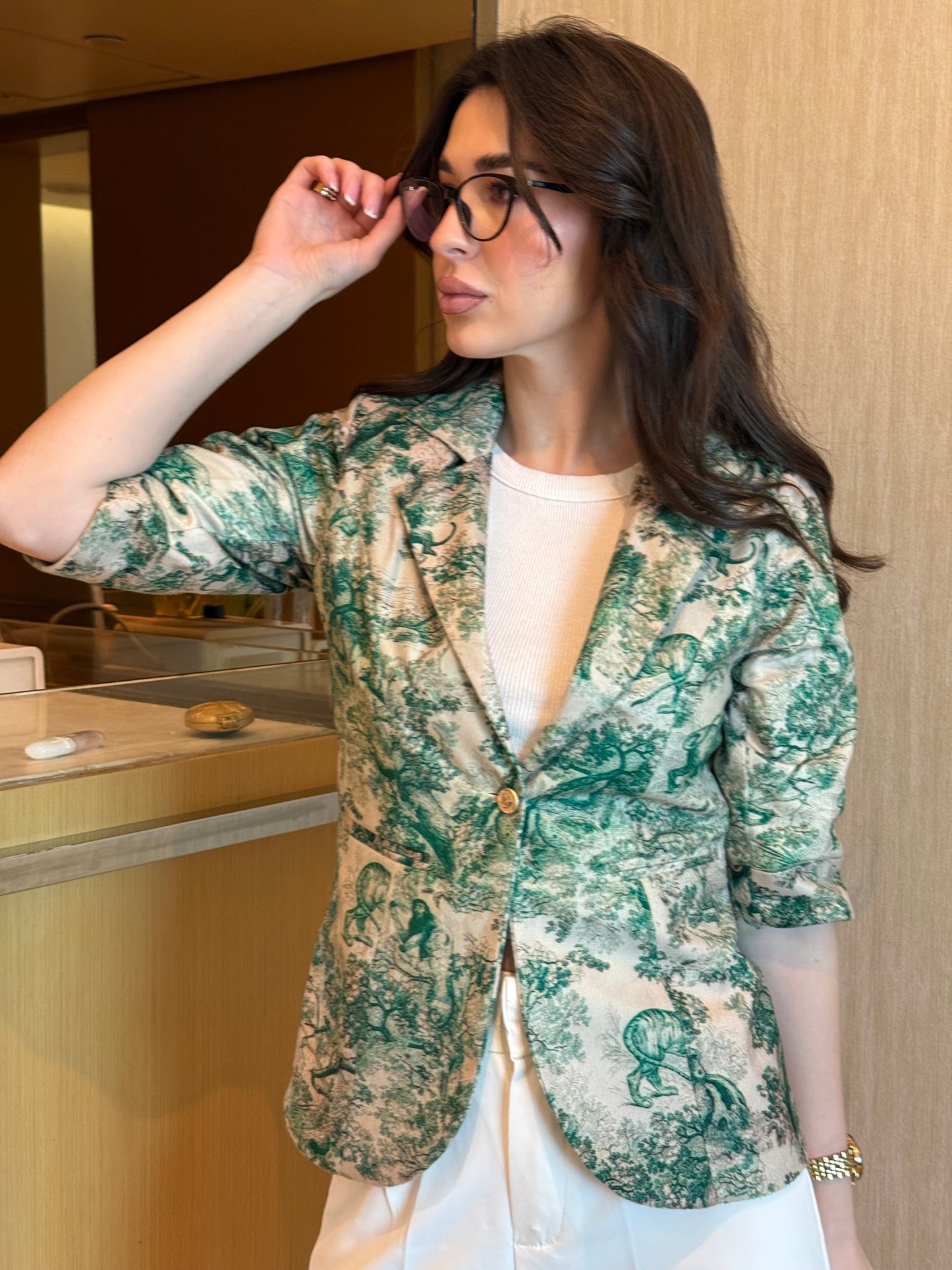 Classic Velvet 3/4th Sleeve Blazer