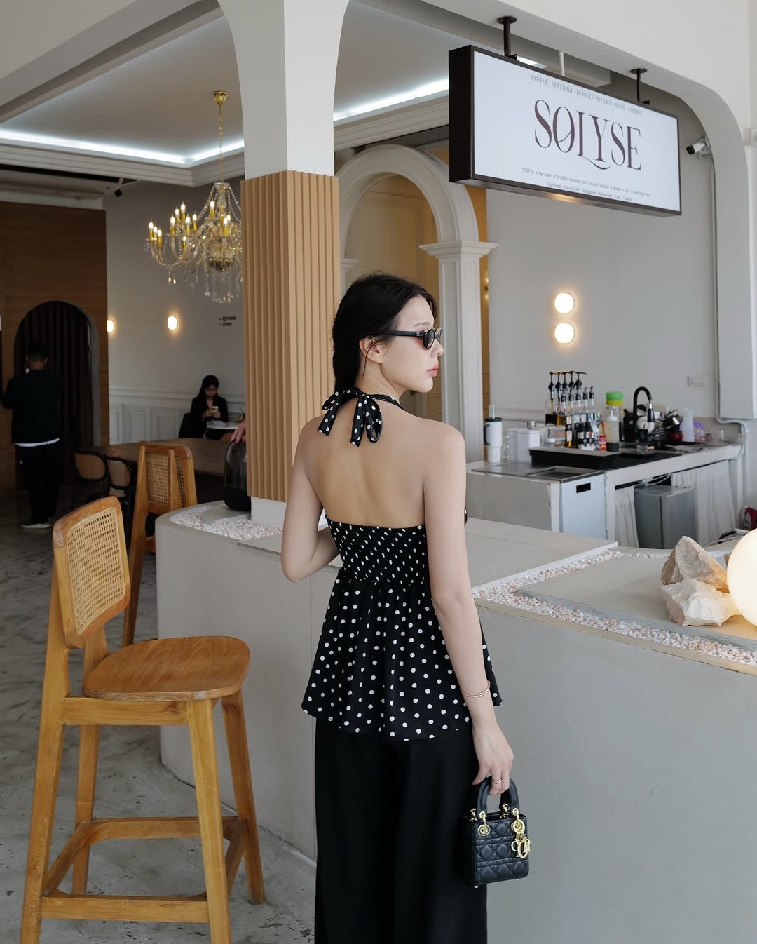 Polka-Dots Halter Neck Top