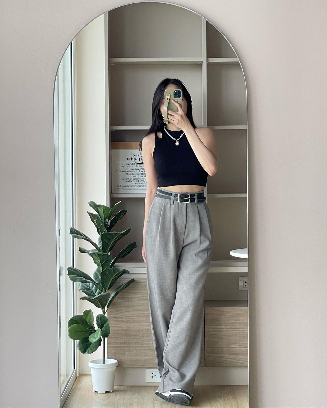 Double Belted Petite Trousers