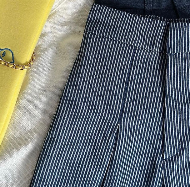Striped High Waist Leg Pants