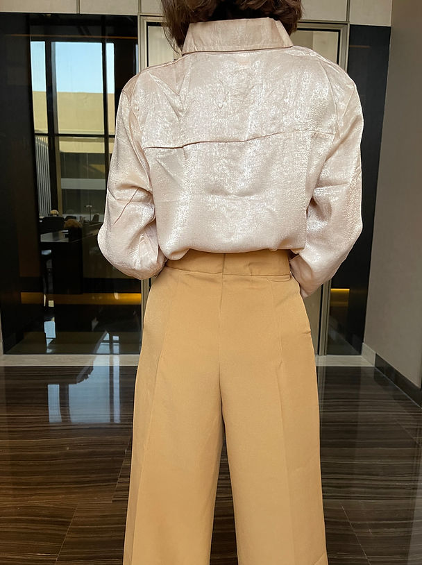 Satin Collared Button Down Shirt