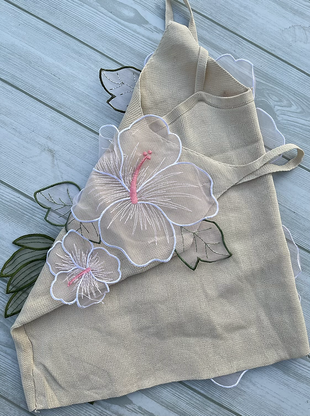 Organza Floral Knitted Cami Top