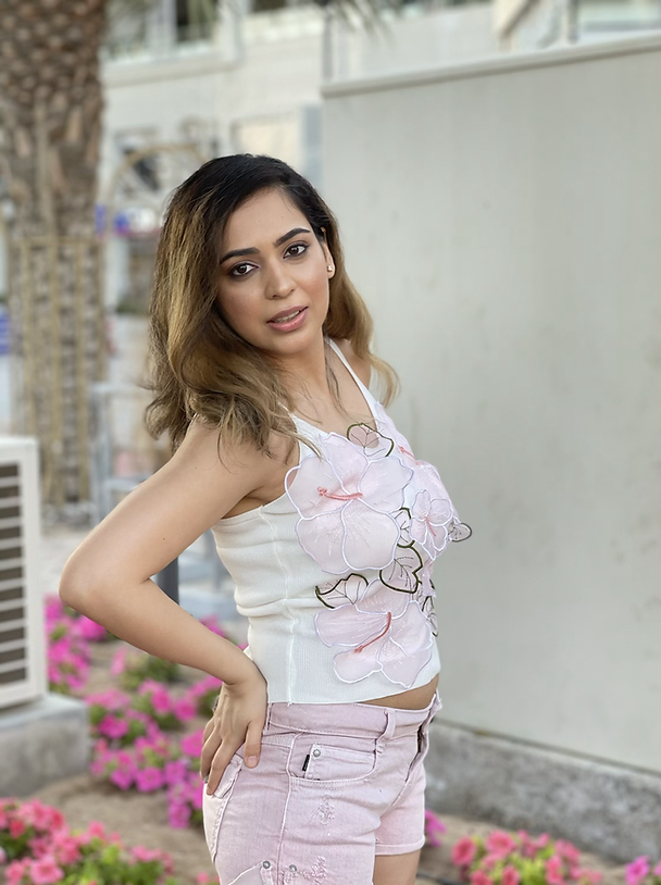 Organza Floral Knitted Cami Top
