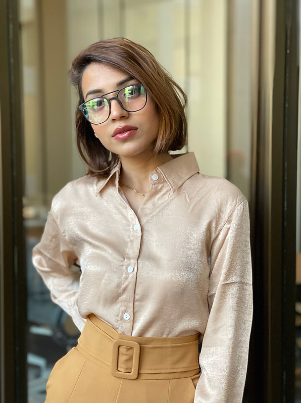 Satin Collared Button Down Shirt