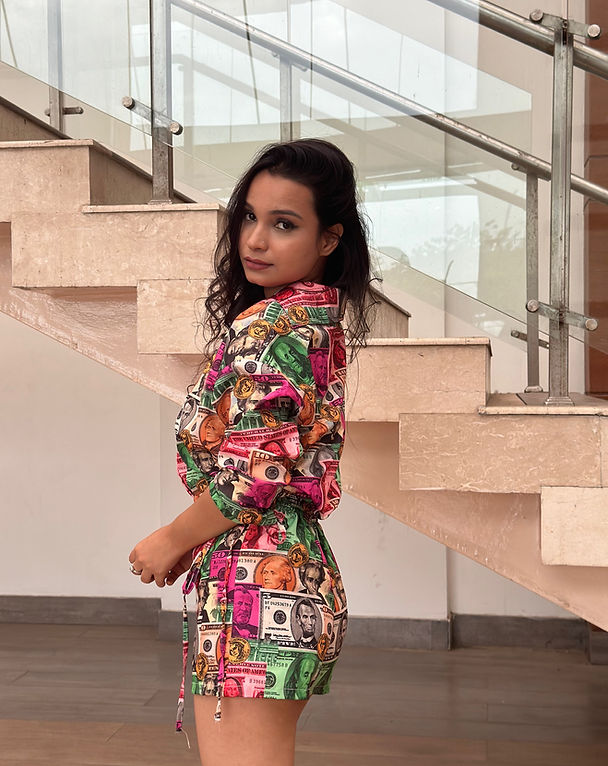 Dollar Printed Shirt With Skorts