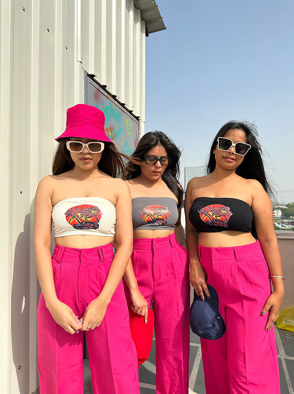 Combo Deal: Pink Pants With Padded Tube Top