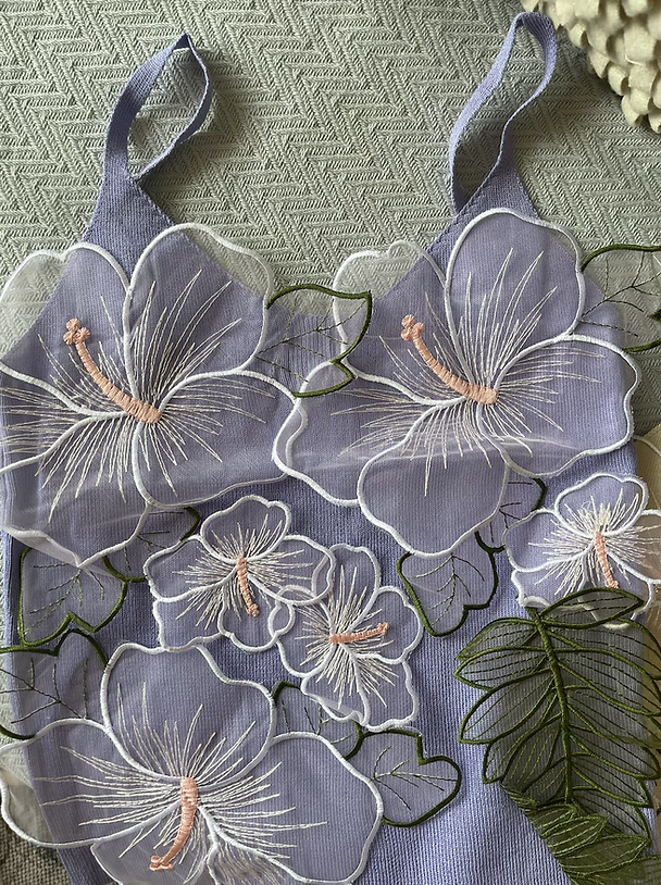 Organza Floral Knitted Cami Top