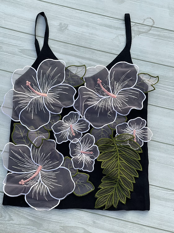 Organza Floral Knitted Cami Top