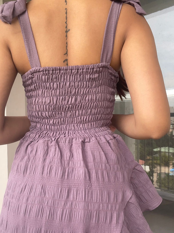 Frill A-Symmetrical Top With Shorts