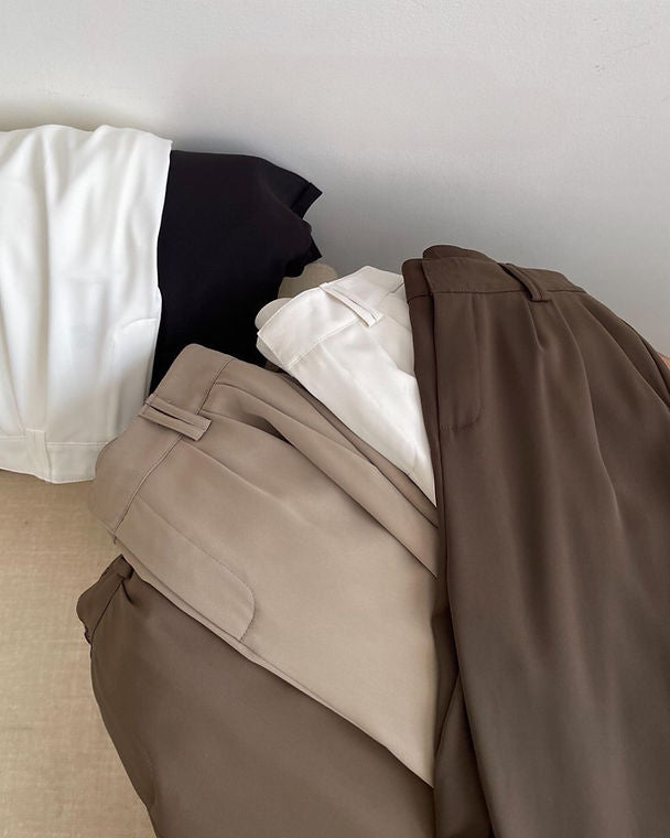 Basic Shirts With High Waist Corporate Pants