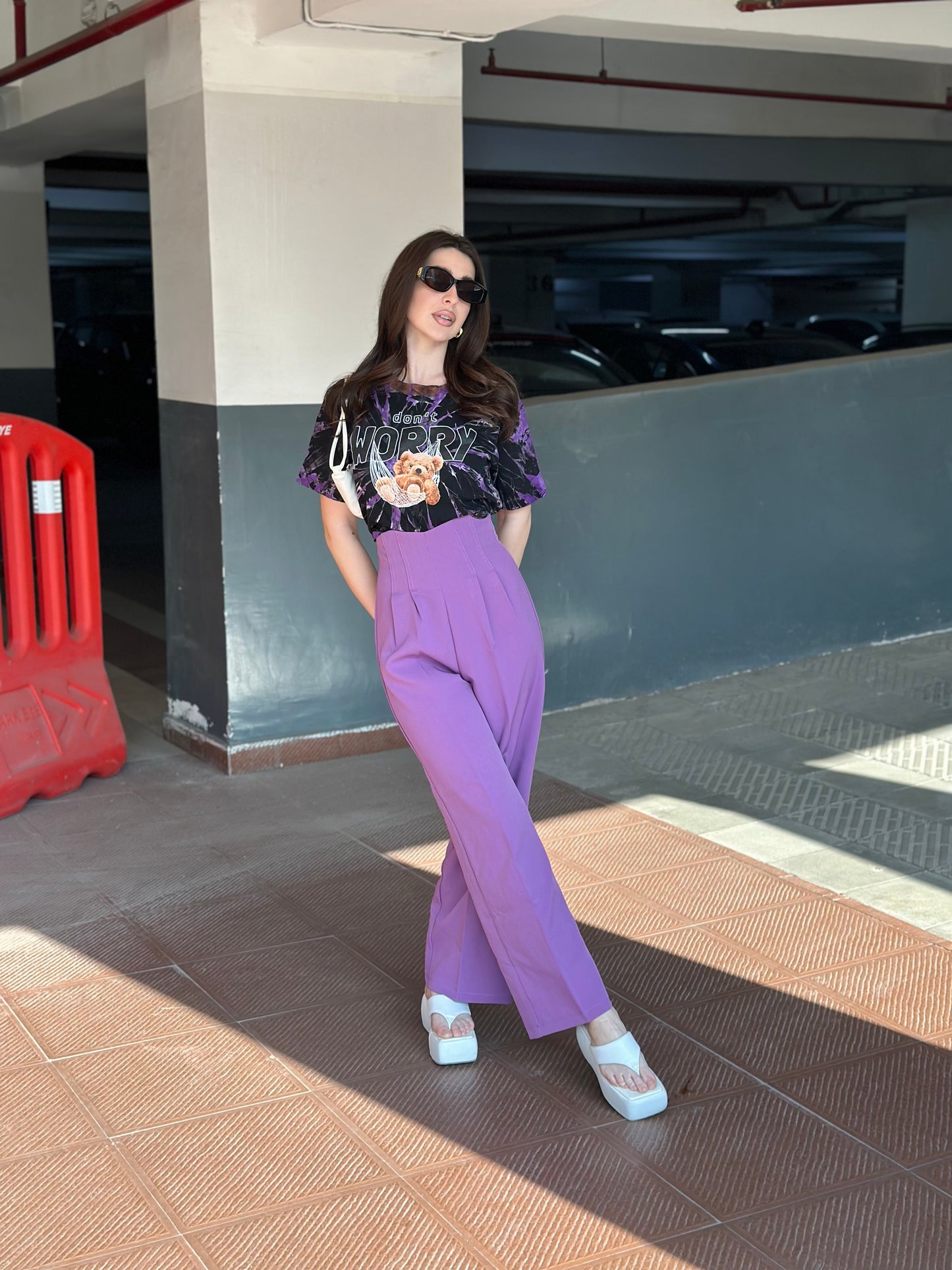 High Corset Waist Wide Leg Pants