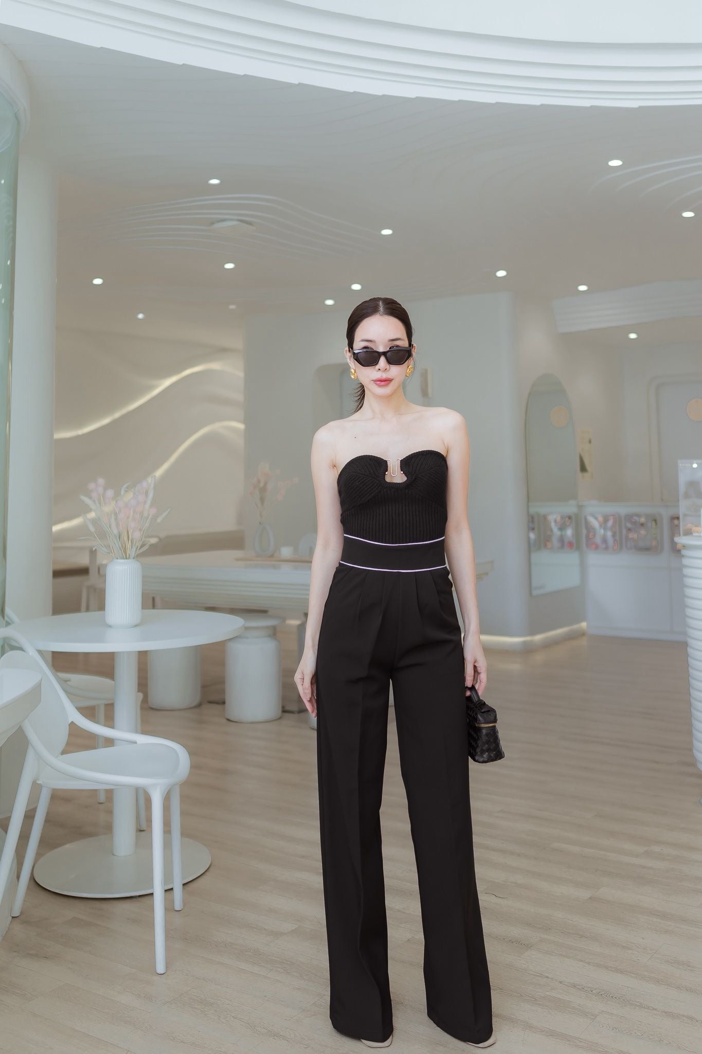 Empire Waist Wide Leg Pants