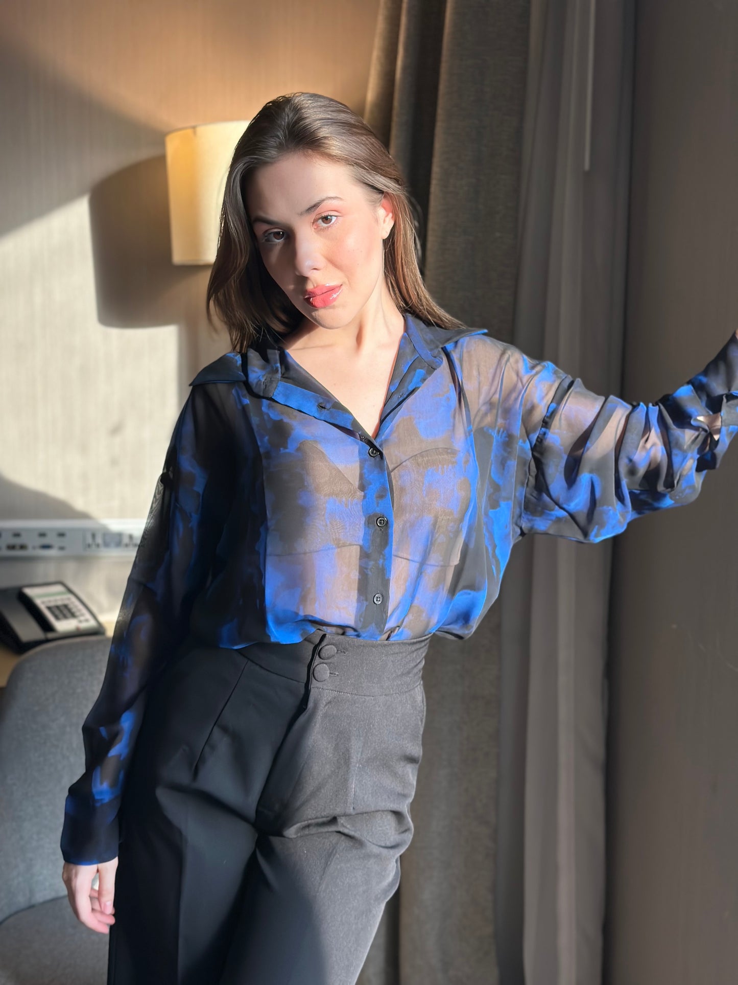 Dual Shade Georgette Shirt
