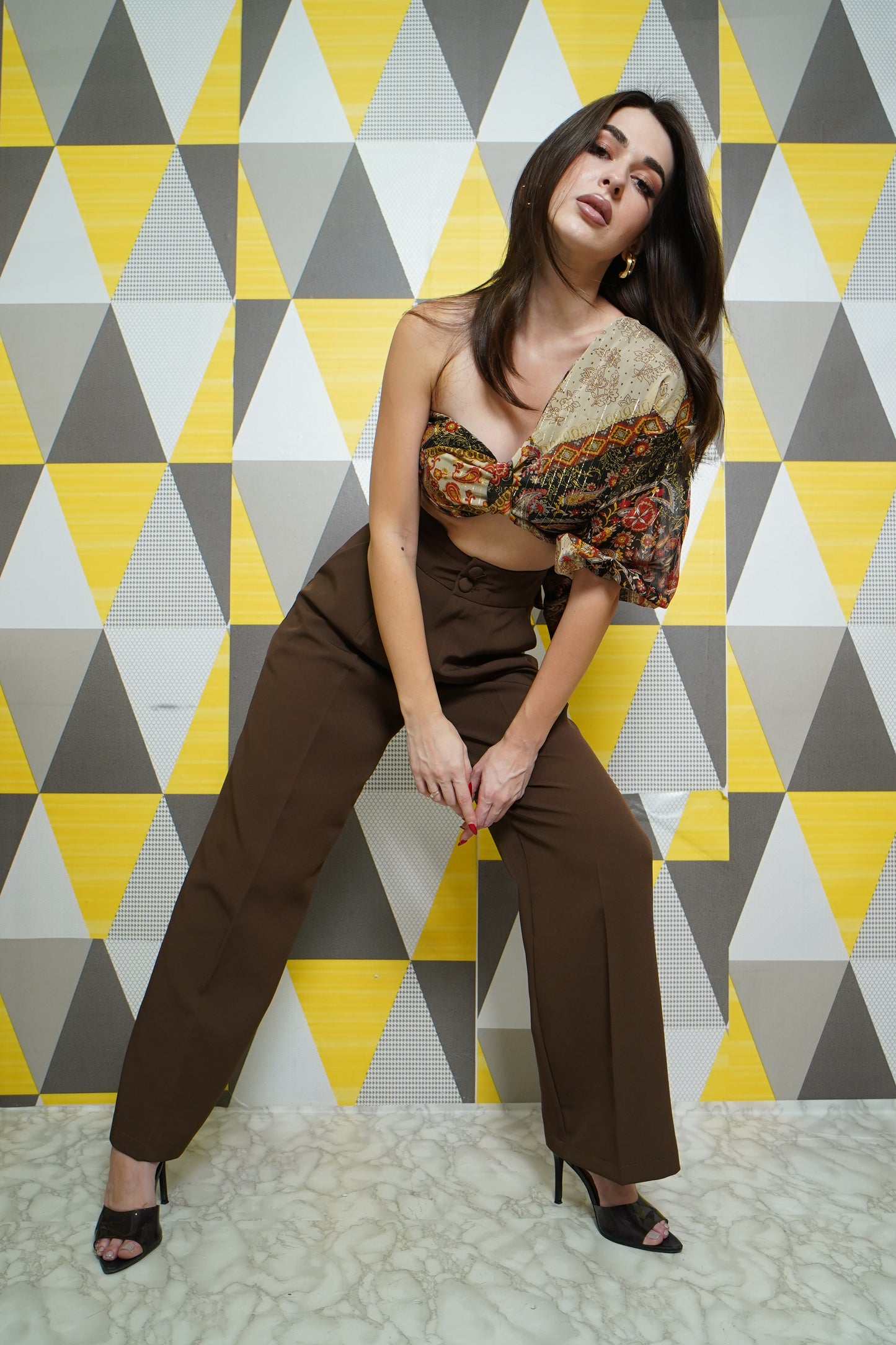 Bohemian Top With Brown Pants