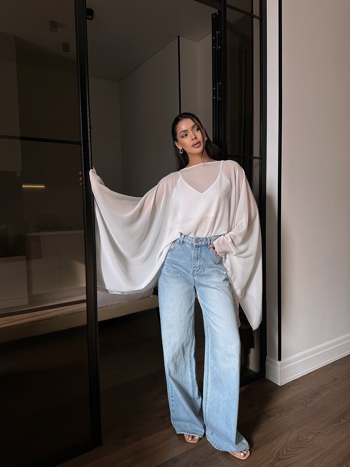 Georgette Cape Top