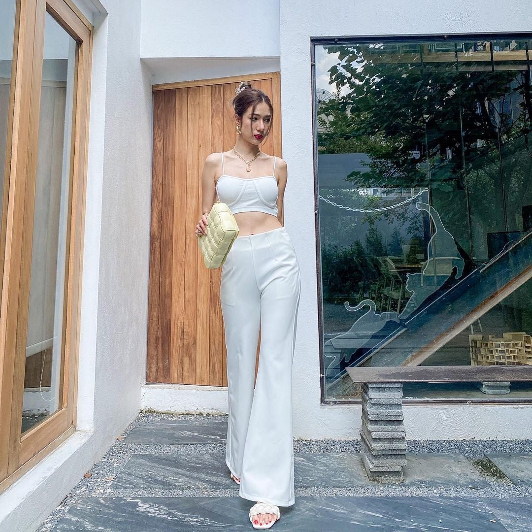 White Neutral Stretch Pants