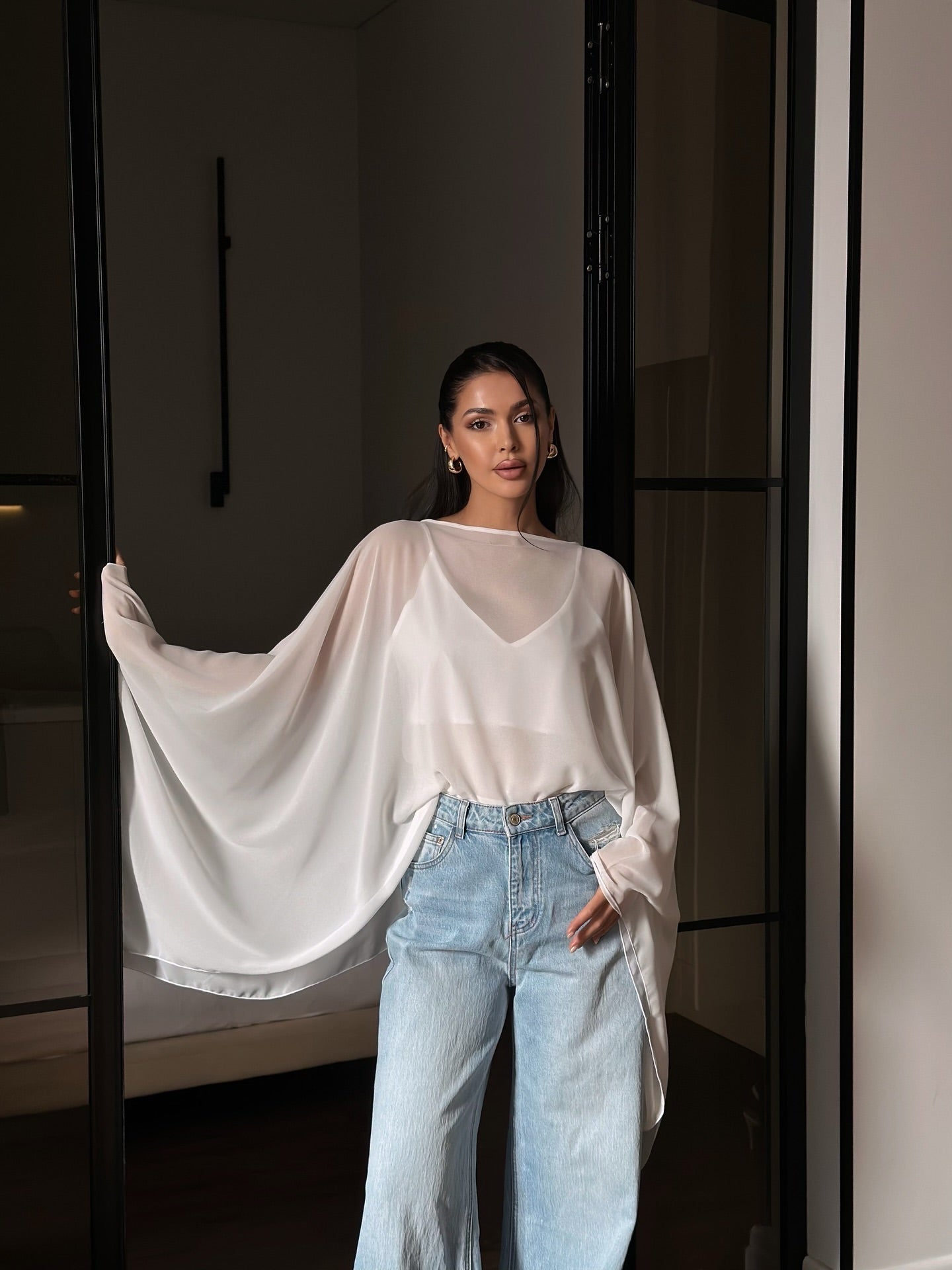 Georgette Cape Top