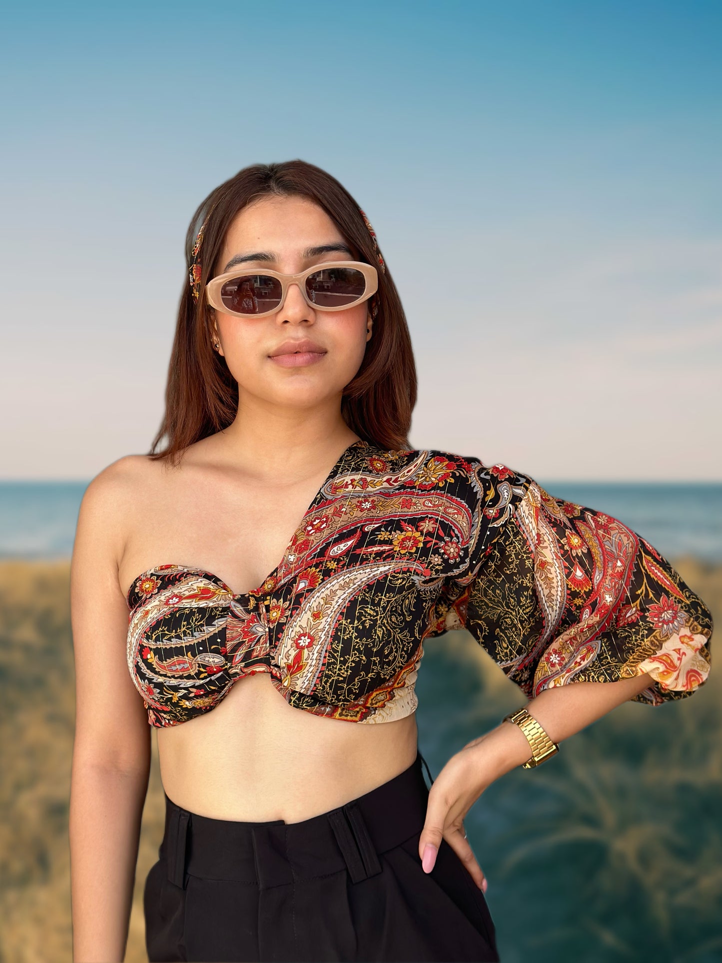 Bohemian Padded One Side Off Top