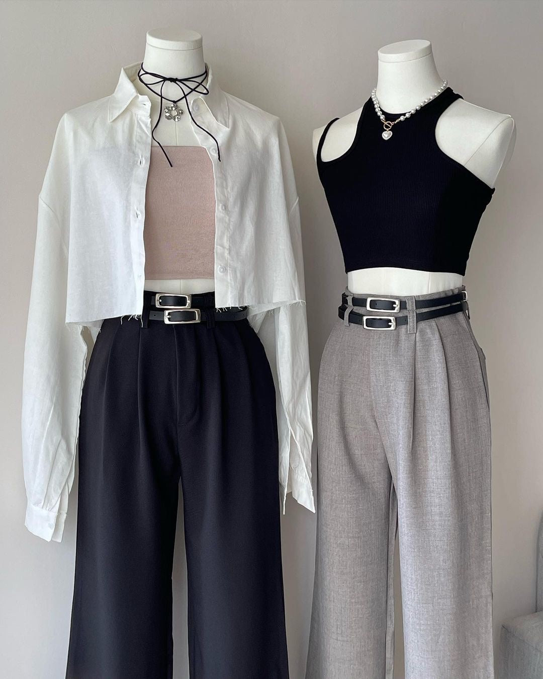 Double Belted Petite Trousers