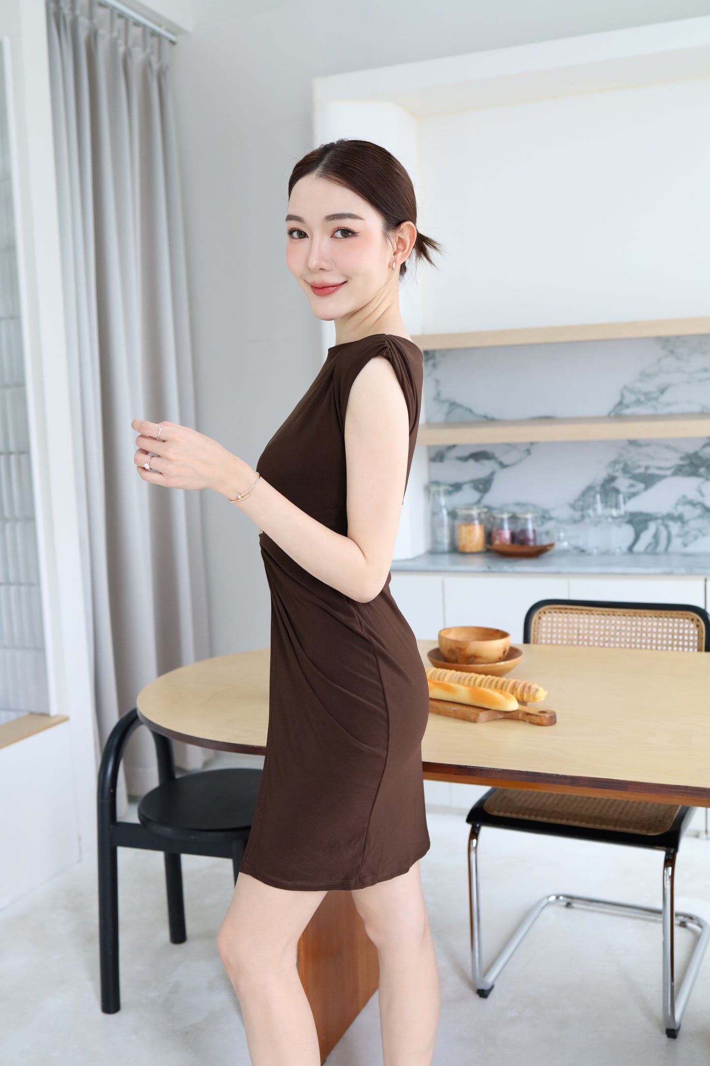 Body-Fit Mini Side Slit Dress
