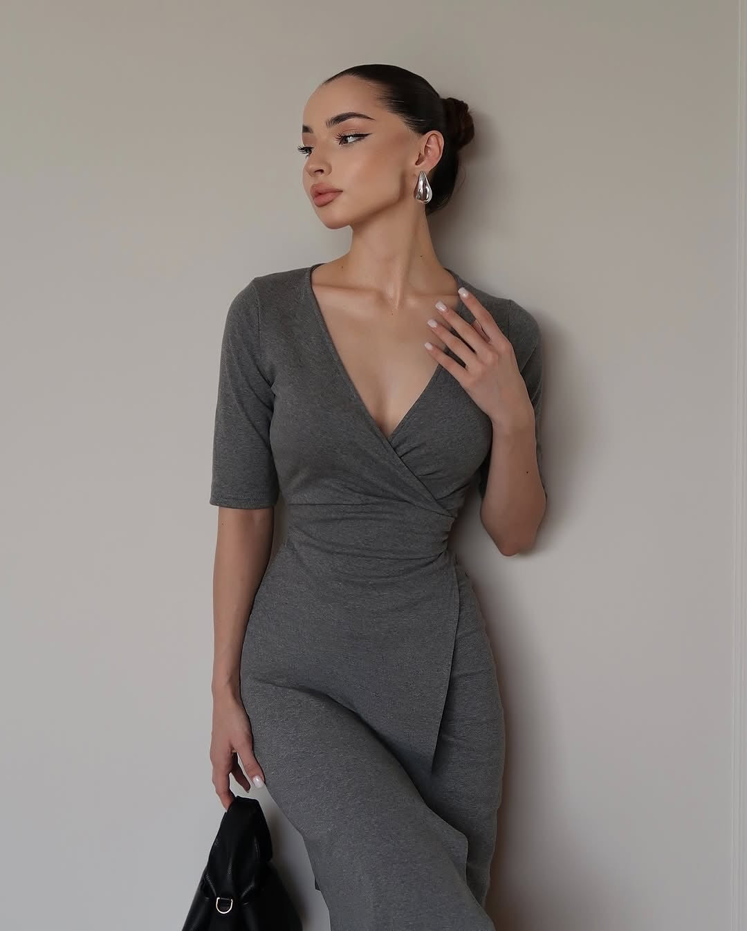 Wrap Around Midi Dress