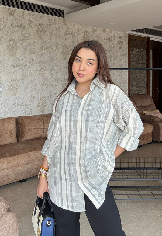 Earthy Oversized Cotton Shirt