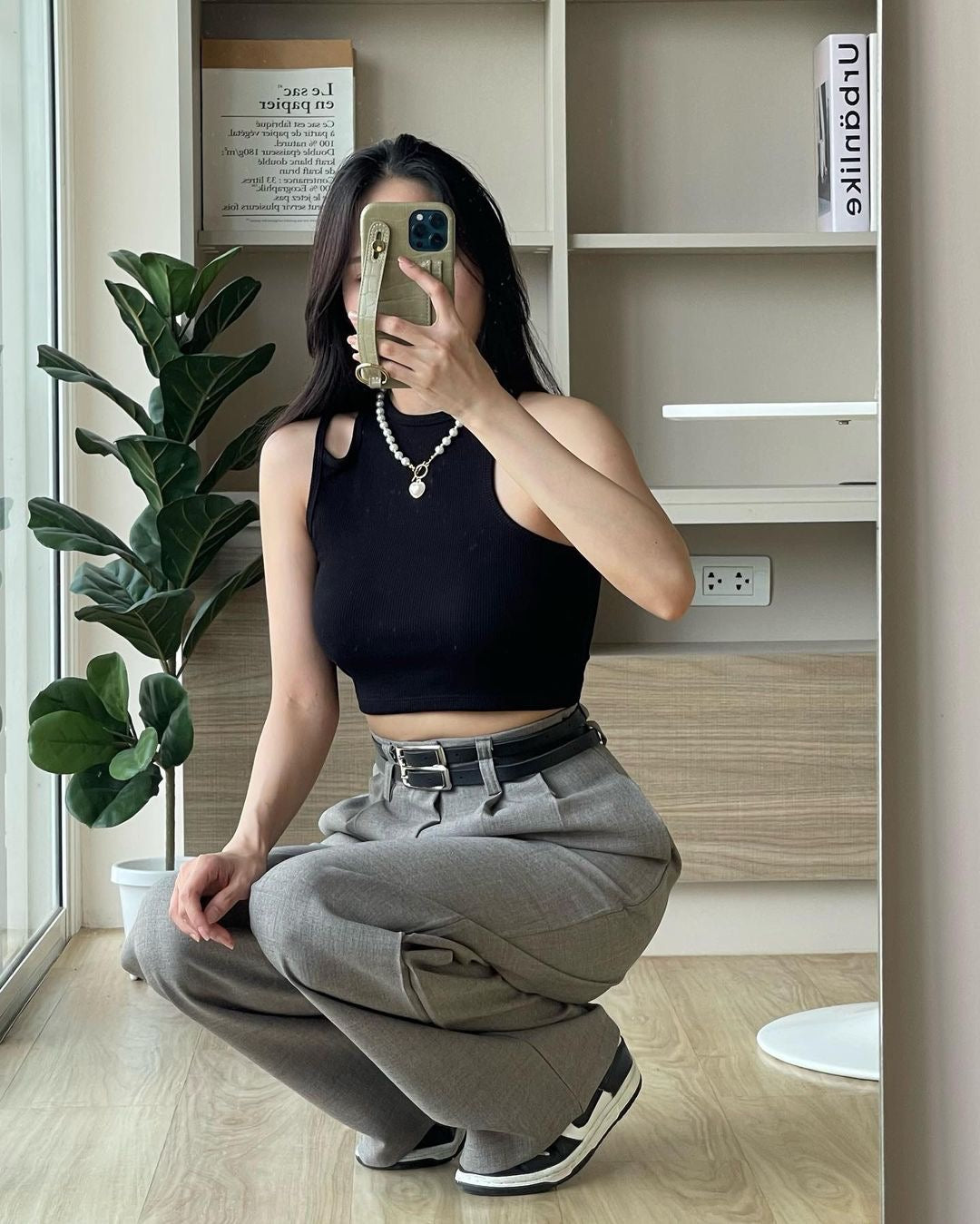 Double Belted Petite Trousers